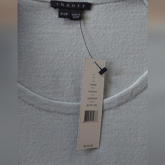 THEORY Merino wool T-shirt in Light blue size P/XS - Picture 8 of 13